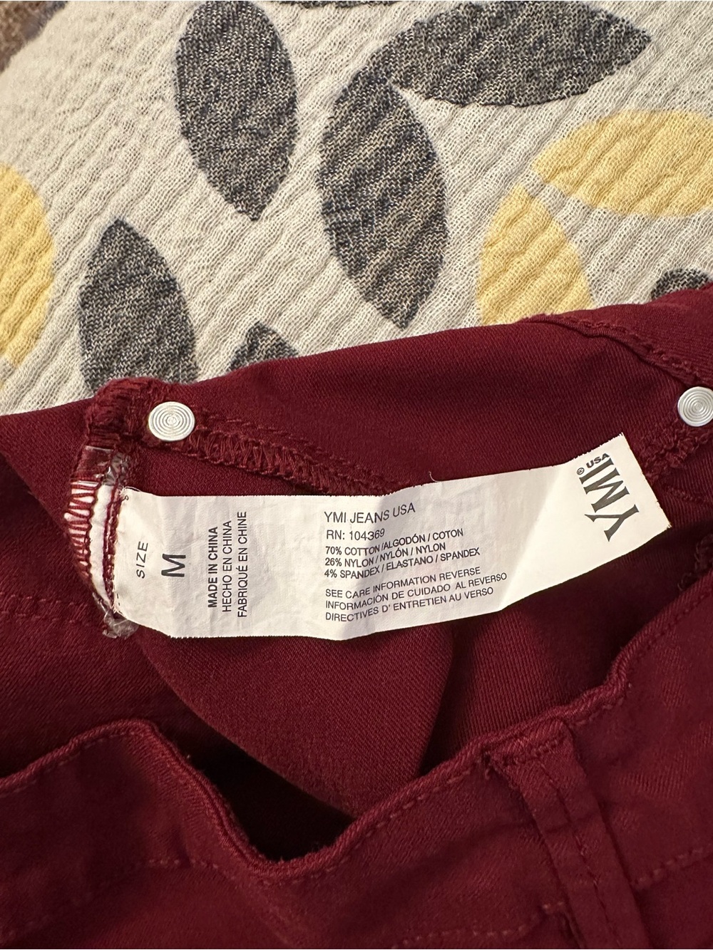 YMI Burgundy High-Rise Skinny Ankle Pants - Picture 10 of 10